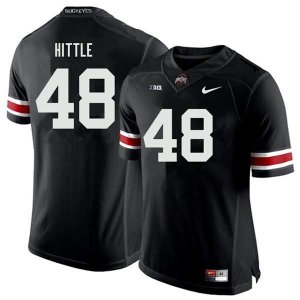 NCAA Ohio State Buckeyes Men's #48 Logan Hittle Black Nike Football College Jersey NTZ0545HF